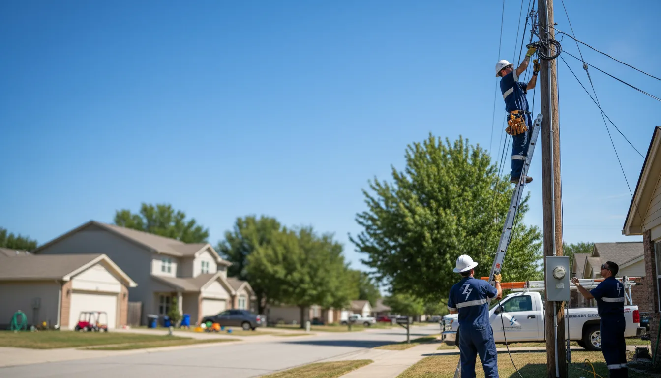 Residential electrician providing installation services in Farnsworth, TX